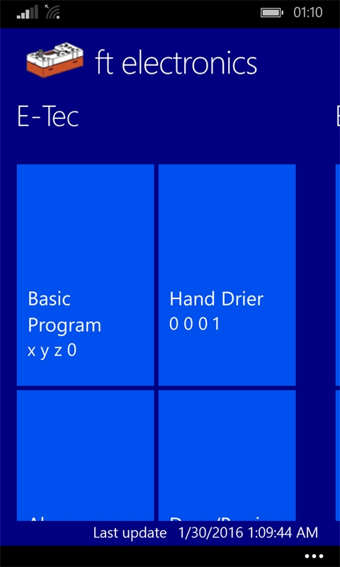 Windows Phone 8.1-App - E-Tec