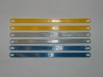 Strebe X127,2 in gelb, grau und blau